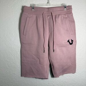 True Religion HS Fleece Short Woodrose-Dusty Pink Size M Athleisure Streetwear